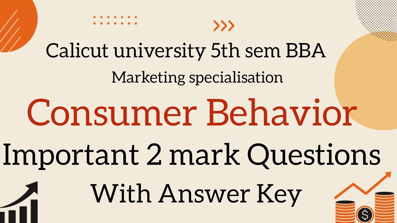 Calicut university 5th sem BBA Consumer behavior Important 2 mark questions with answer key