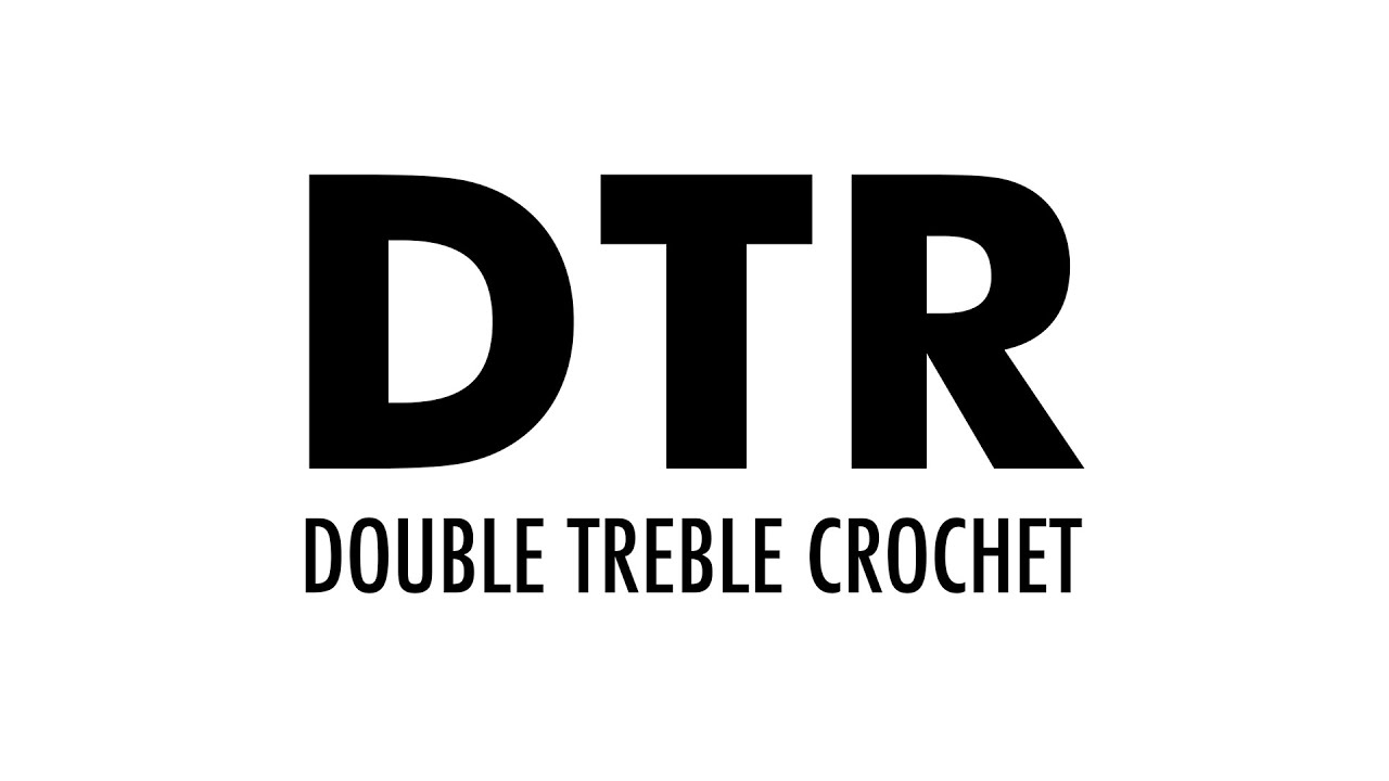 The Double Treble Crochet Stitch (dtr):: Crochet Abbreviation :: Left Handed