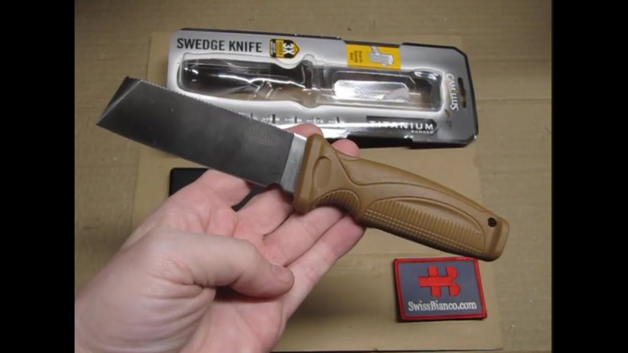 camillus swedge knife! brown version, perfect woodsplitter.