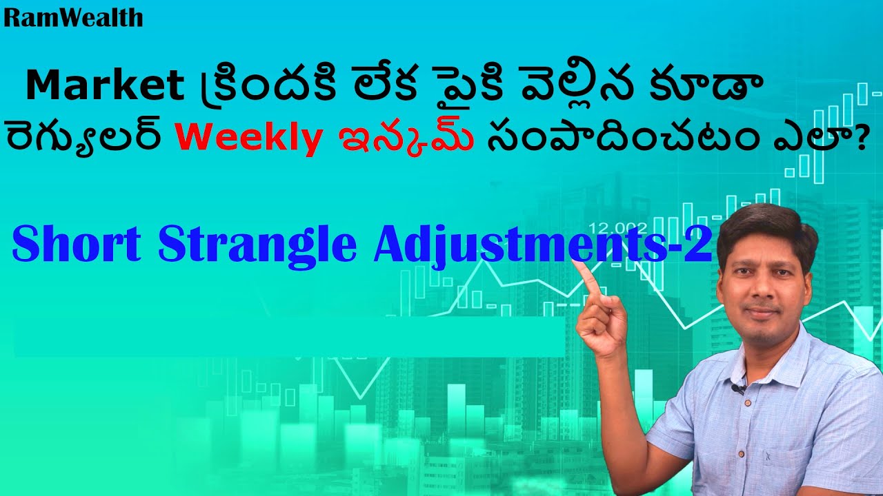 How to earn weekly income with Short Strangle Adjustments in Telugu | with Trade Adjustments