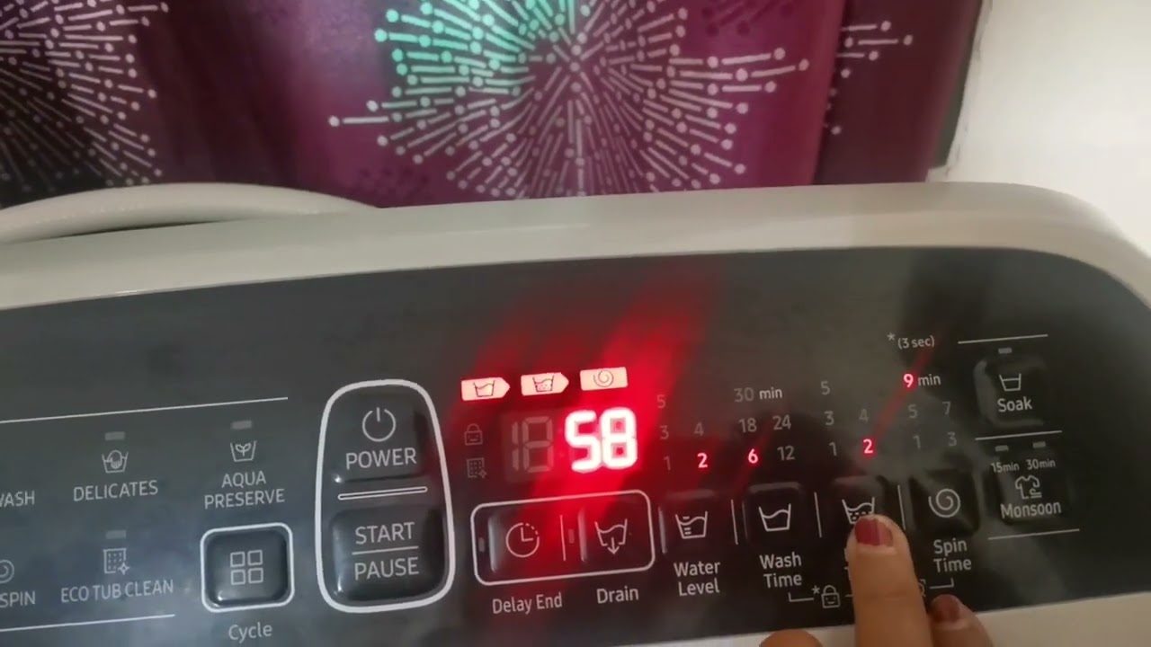 how to use samsung 6.5litre washinh maching