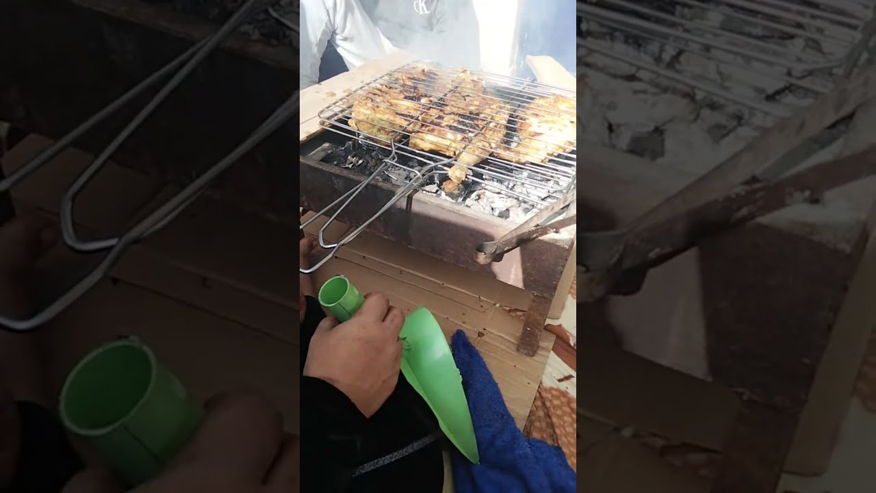 تعالونشوى كفته وفراخ على اللفحم