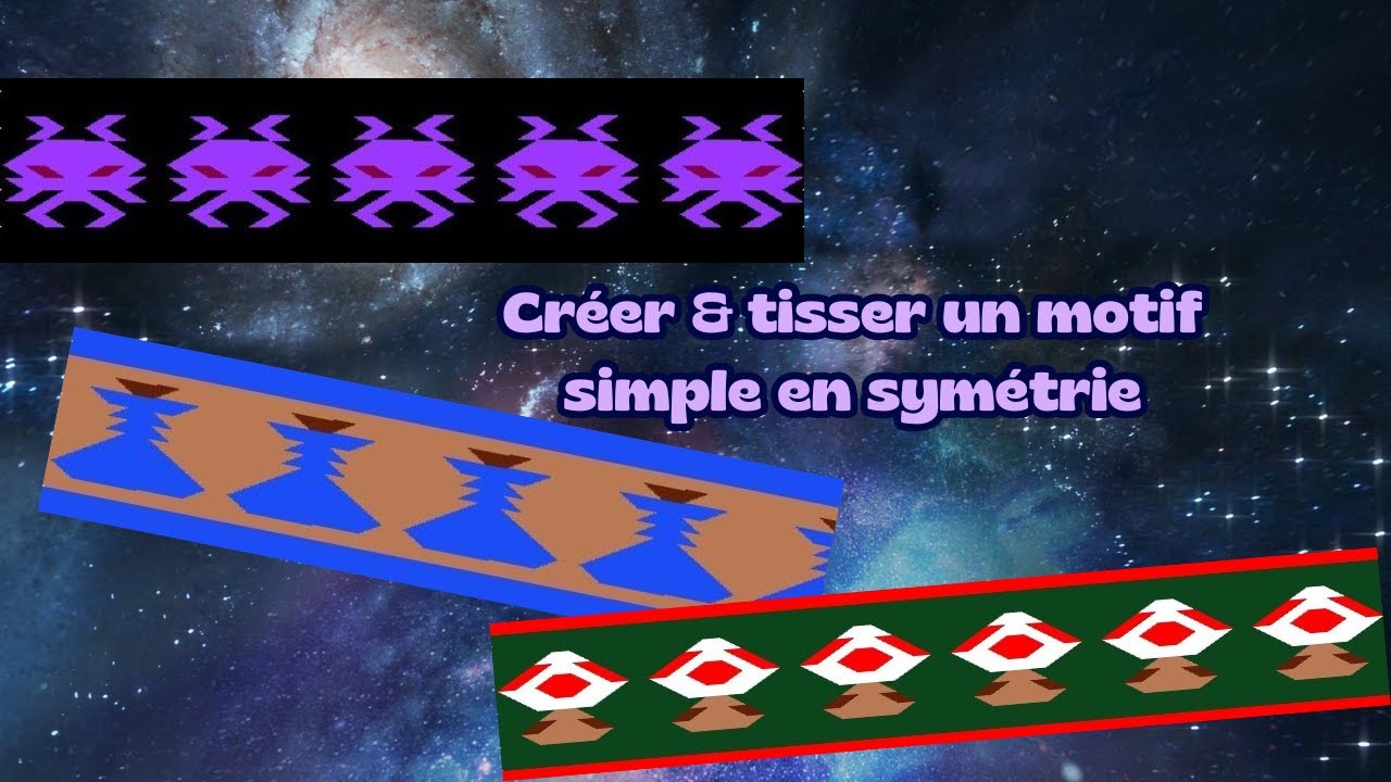 Créer & tisser un motif simple aux tablettes : champis, magie & aliens !! Retro Weaving Lvl1 #2