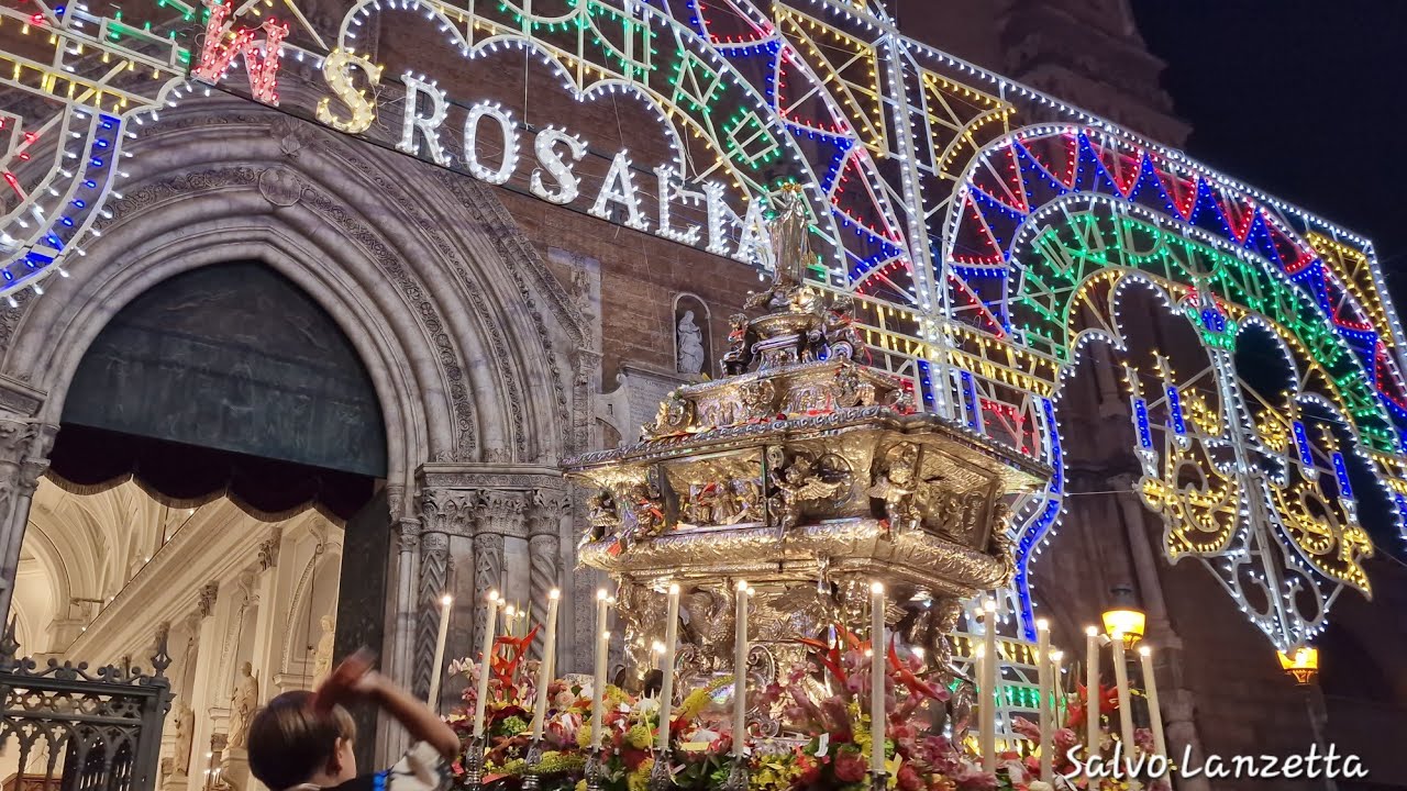 (PALERMO) - PROCESSIONE DELL'URNA - 400+1° FESTINO DI SANTA ROSALIA (4K) 15/07/2025 (2/2° PARTE)