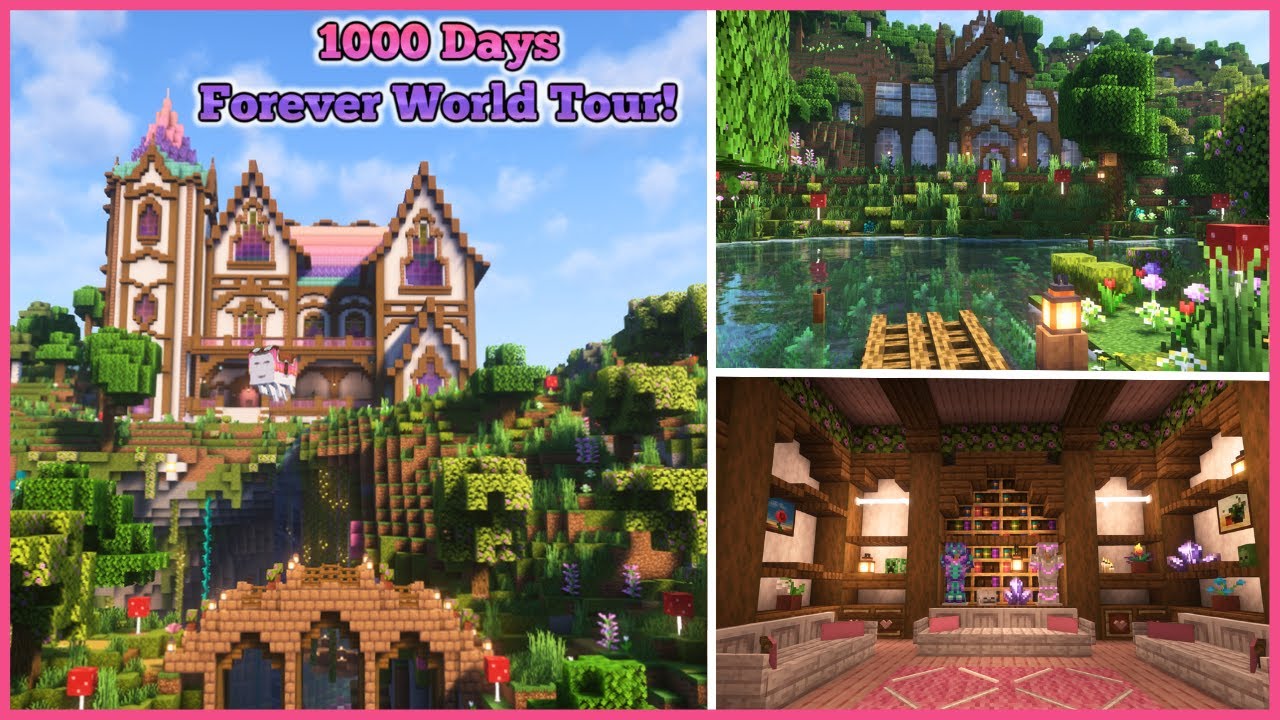 Мой 1000-дневный мировой тур Minecraft Forever!!