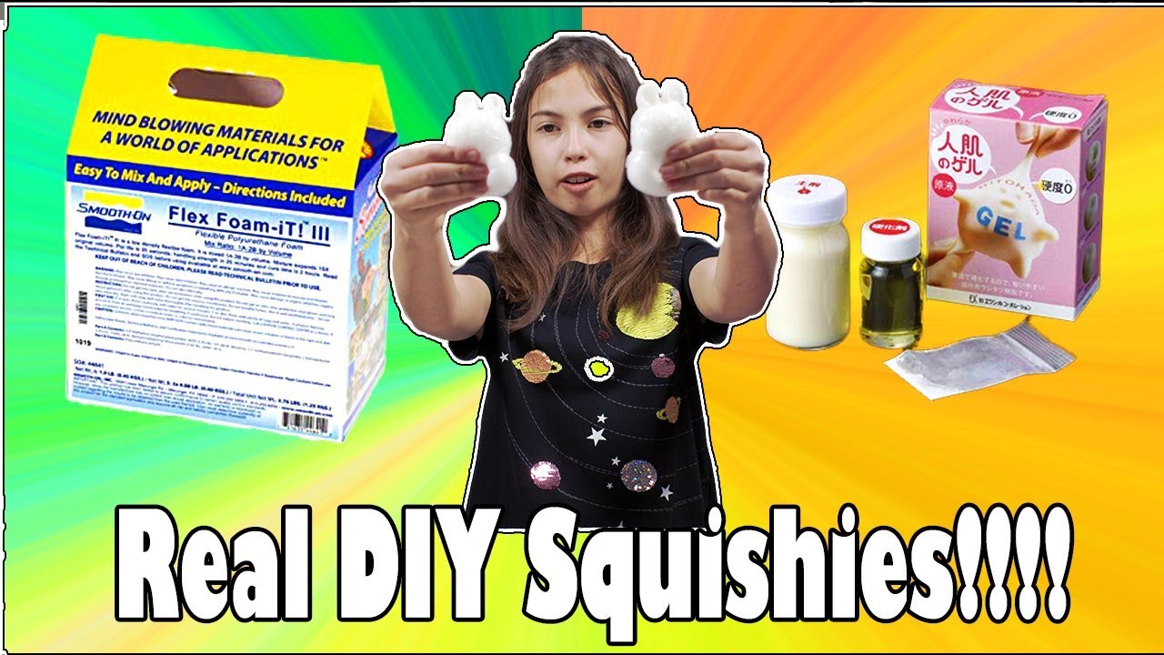 Real DIY Squishies!!!  Hitohada Gel & Flex Foam-iT! III