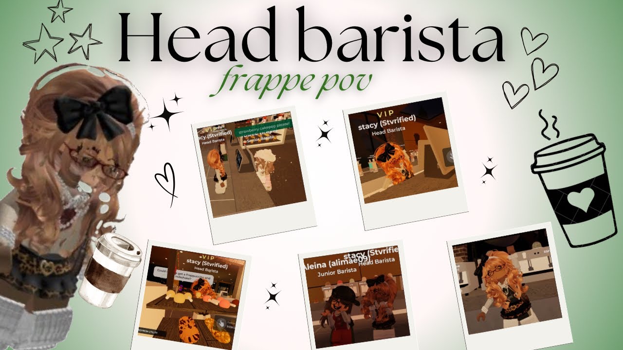 ♡ ┆frappe v4 shift: head barista + mobile POV !!