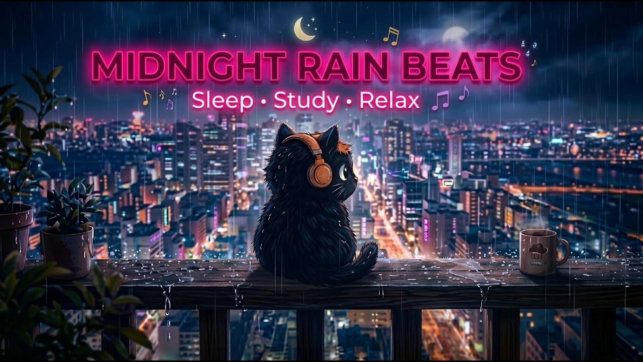 【深夜の雨音BGM】Midnight Rain Beats 🌙 Sleep・Study・RelaxにぴったりのLo-fi