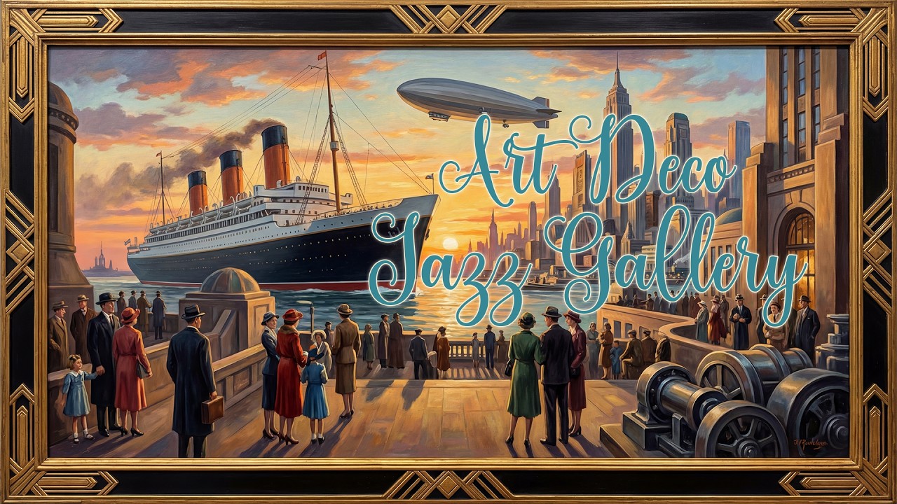 Glamour & Gold | Art Deco Gallery with Hot Jazz Music 🎷✨