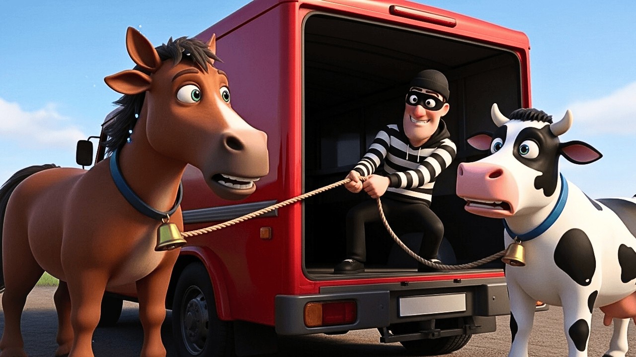 Thief in Old MacDonald’s Farm 😱🚨  All Animals Gone 🐴🐮🐑  Farmer Calls The Police Officer 👮‍♂️