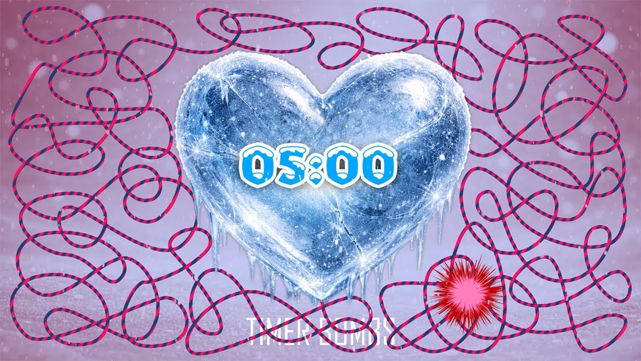 5 Minute Countdown with a Frozen Valentine’s Heart 💙❄️