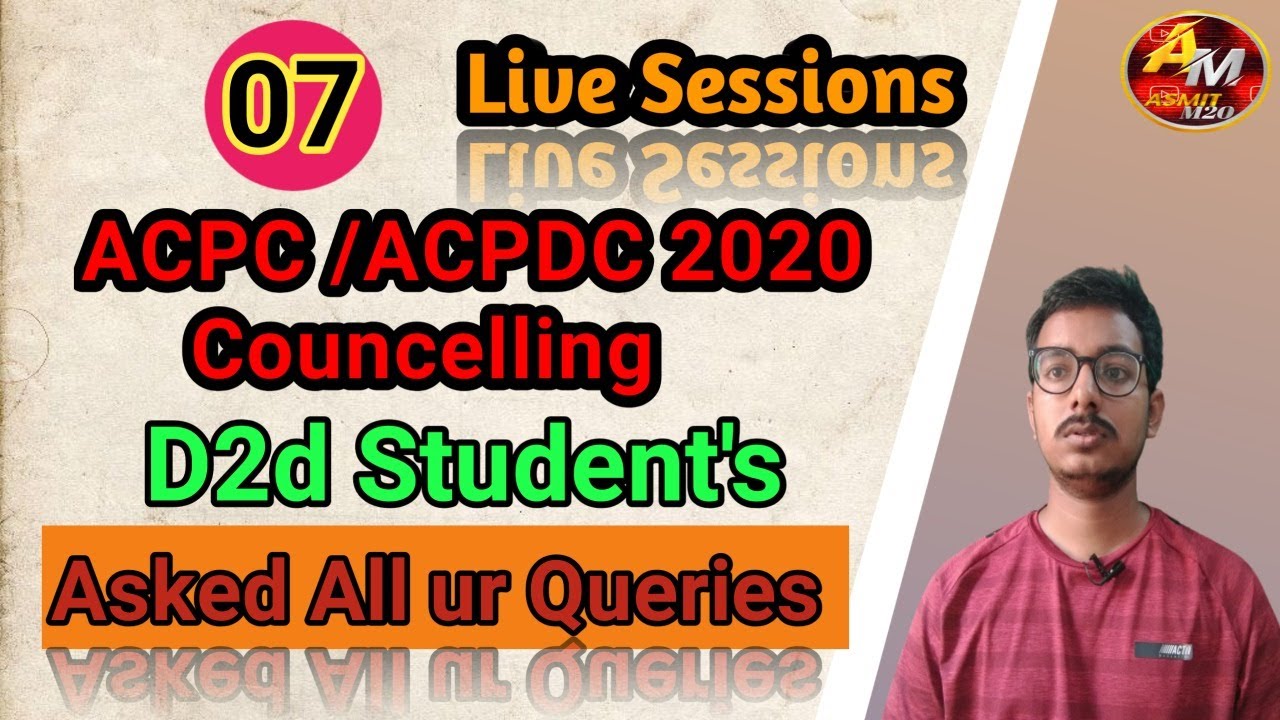 live Sessions on ACPC/ACPDC GUJARAT Engineering Admissions 2020