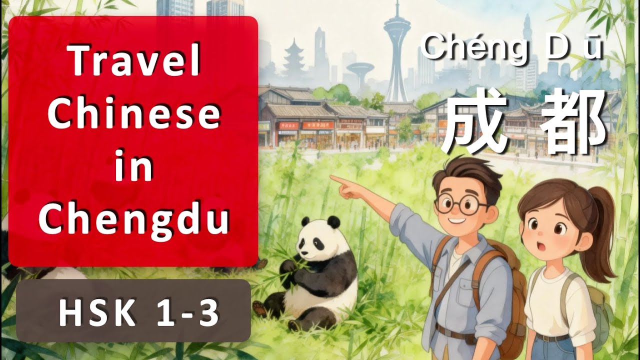 Travel Chinese in Chengdu for HSK 1–3 | HSK 1-3 成都旅行必备中文 | chéng dū lǚ xíng bì bèi zhōng wén