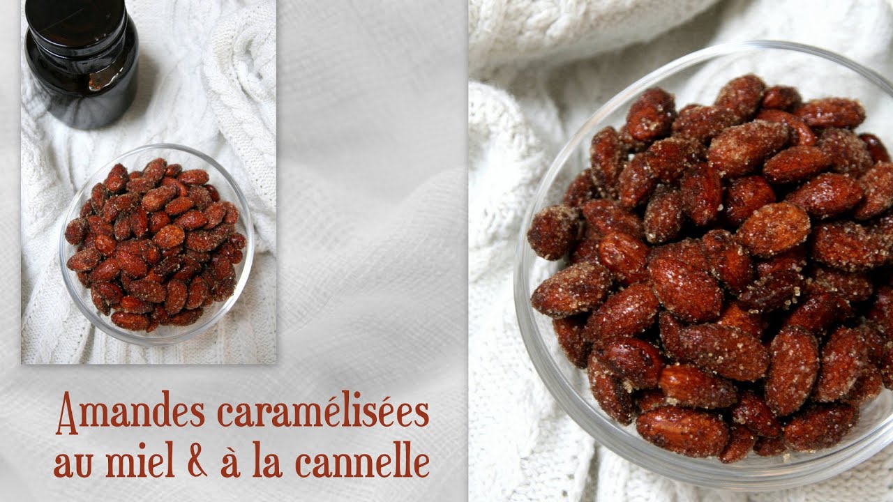 Amandes caramélisées au miel et à la cannelle