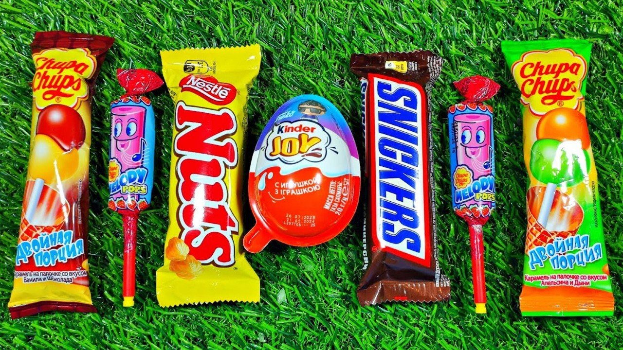 Sweets Candy ASMR Satisfying video AsmrLollipops candy and chocolate Gummy candyCutting video