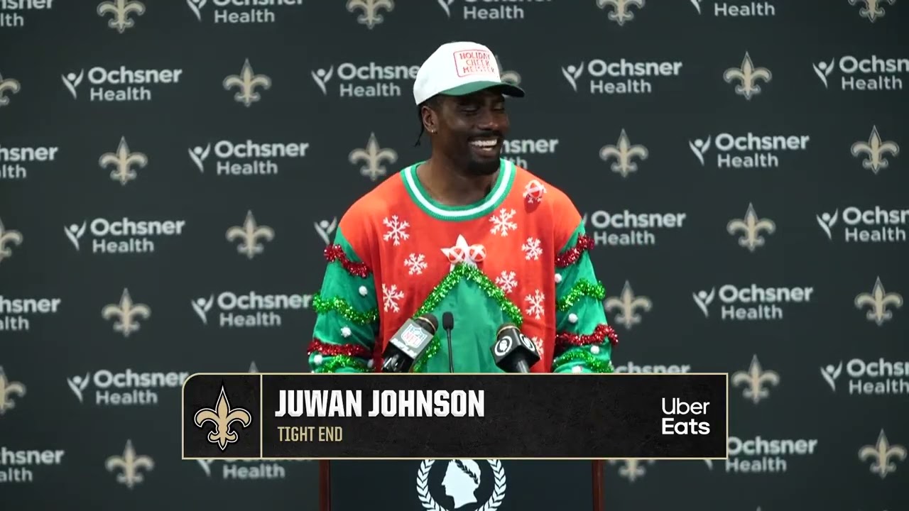 Juwan Johnson interview | Saints-Jets Postgame | 2025 NFL Week 16