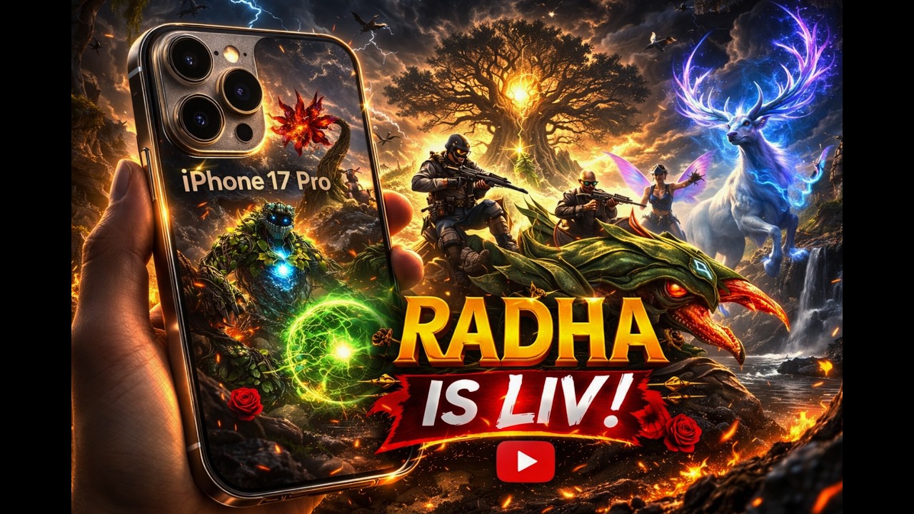 🧚🏻‍♀️येणार का राधा सोबत BGMI खेळायला❤️‍🔥RADHA IS LIV😍#shortsfeed #bgmilive #iphone17pro #marathi