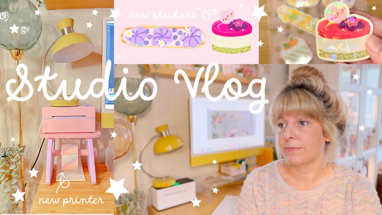 Studio vlog 07 - Moving to Shopify from Etsy  - how I make my stickers - feeling overwhelmed