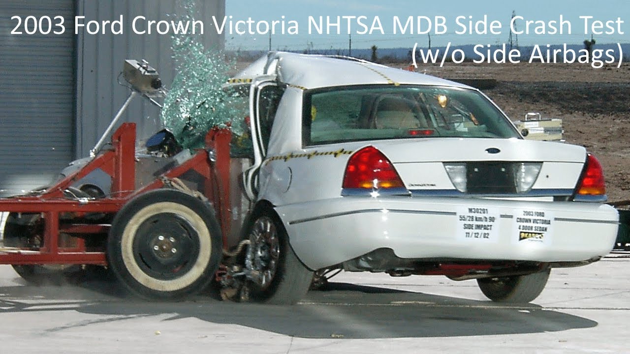 2003-2008 Ford Crown Victoria / Lincoln Town Car NHTSA MDB Side Crash Test (w/o Side Airbags)