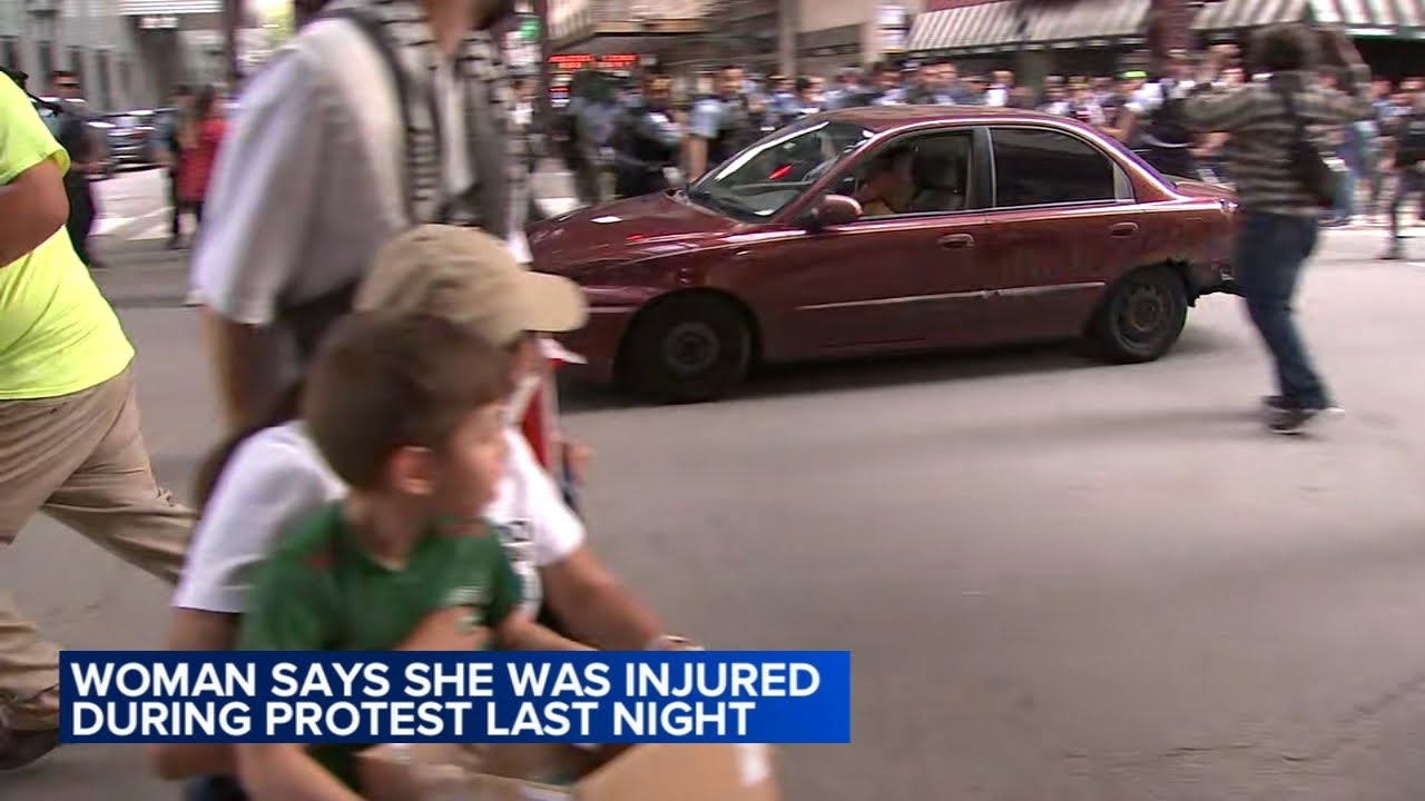 At least 1 injured in Chicago protest after car sped through crowd