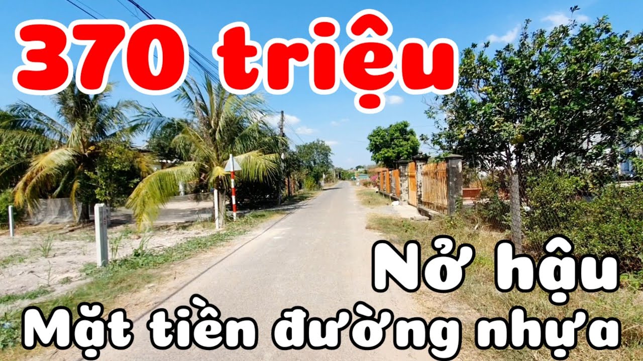 Đất đẹp nở hậu mặt tiền đường nhựa 218m2 full thổ cư giá rẻ 370 triệu ở xã Long Chữ Tây Ninh