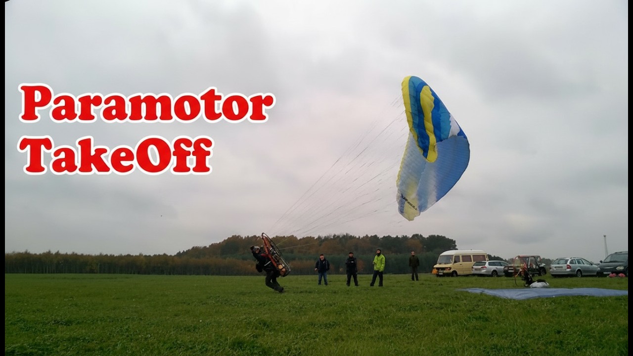 Paramotor How To Takeoff on a PPG Patang DUDEK Universal