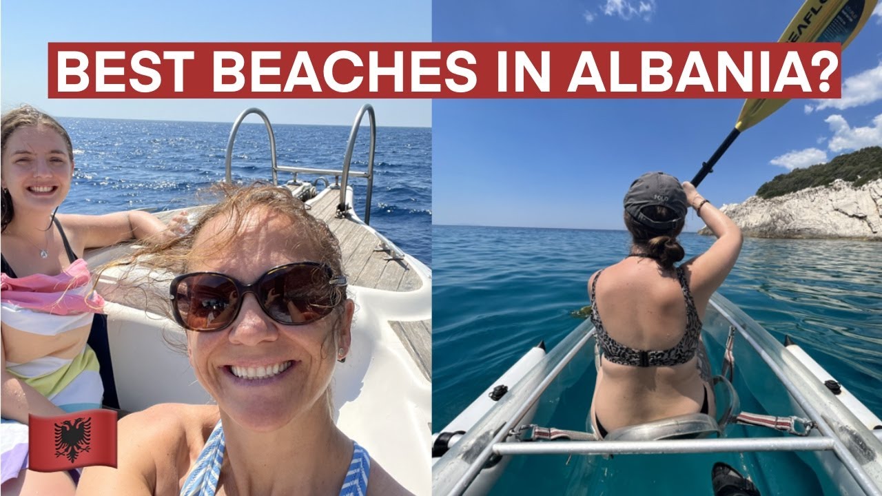 Albania’s best beaches 🏖 Boat trip in Himare | Albania Travel Vlog 🇦🇱