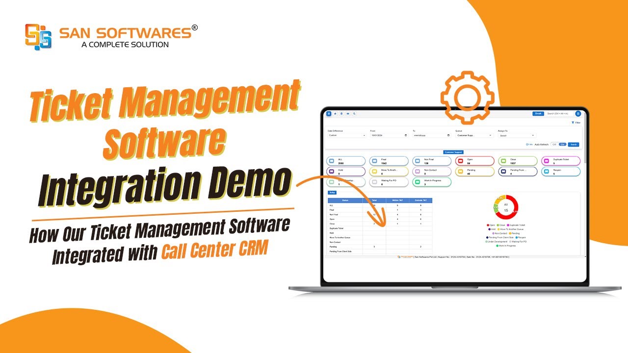 How Ticket Management Software Integrated With Call Center CRM | TMS Integration Demo