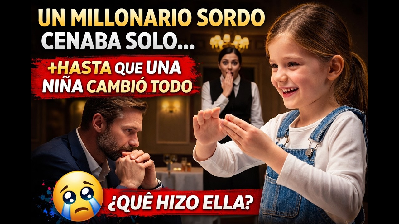 Un Millonario Sordo Cenaba Solo Cada Noche… Hasta que una Niña Cambió Su Destino