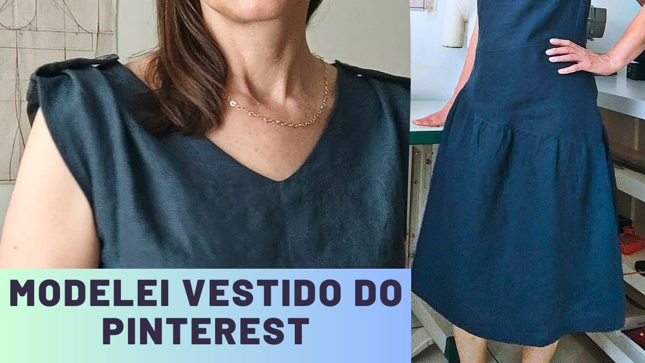 VESTIDO DO PINTEREST | MODELAGEM(a partir do molde base, sob medida)