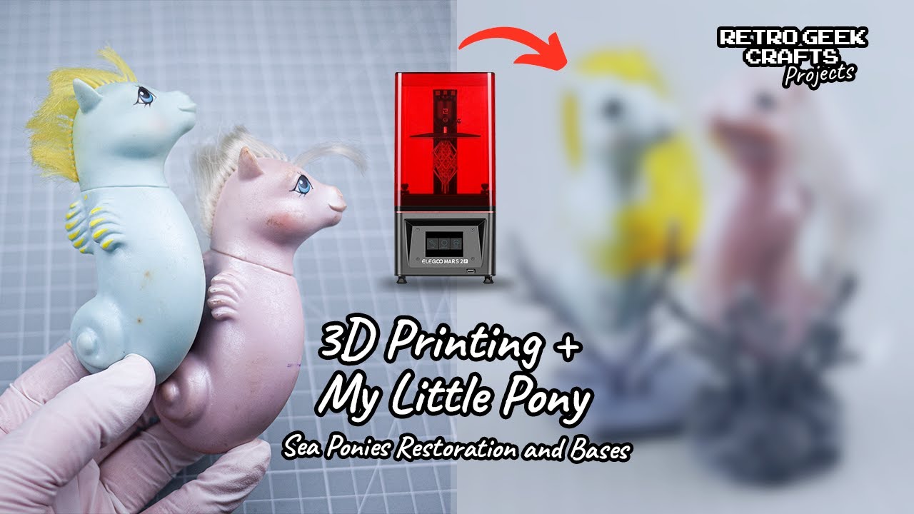 Restoring and 3D Printing My Little Pony Sea Ponies - Rehair, Custom Bases, Pearly MLP G1 