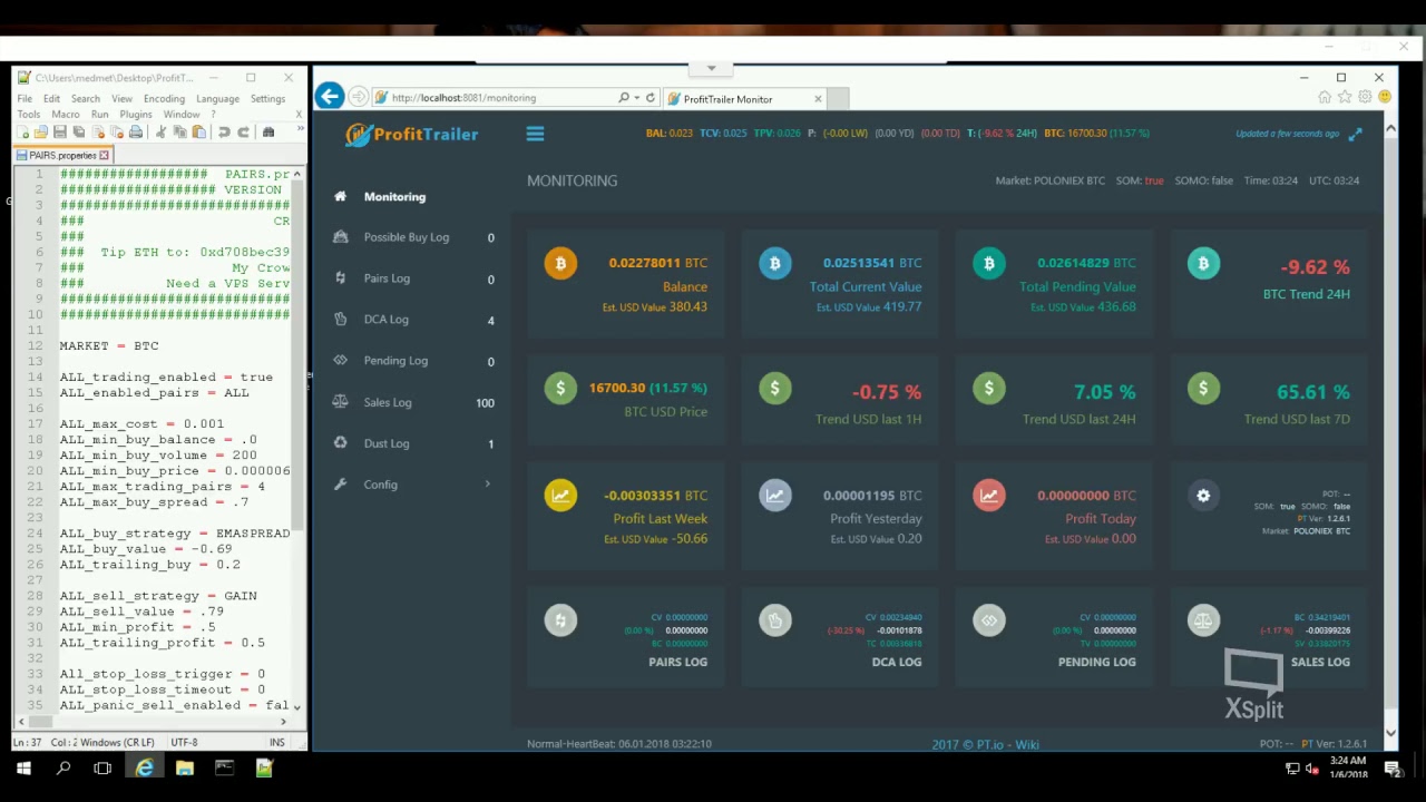 Profit trailer bot live