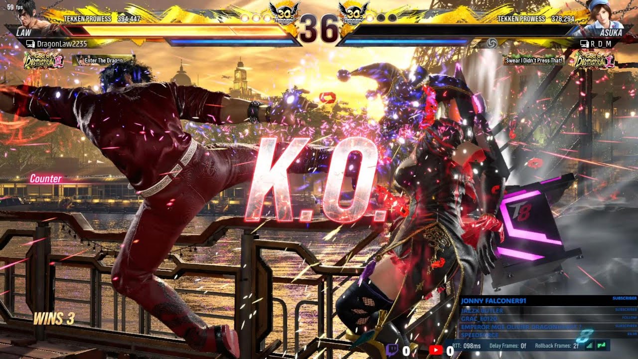 Tekken 8 Season 2 Law VS Asuka FT 10