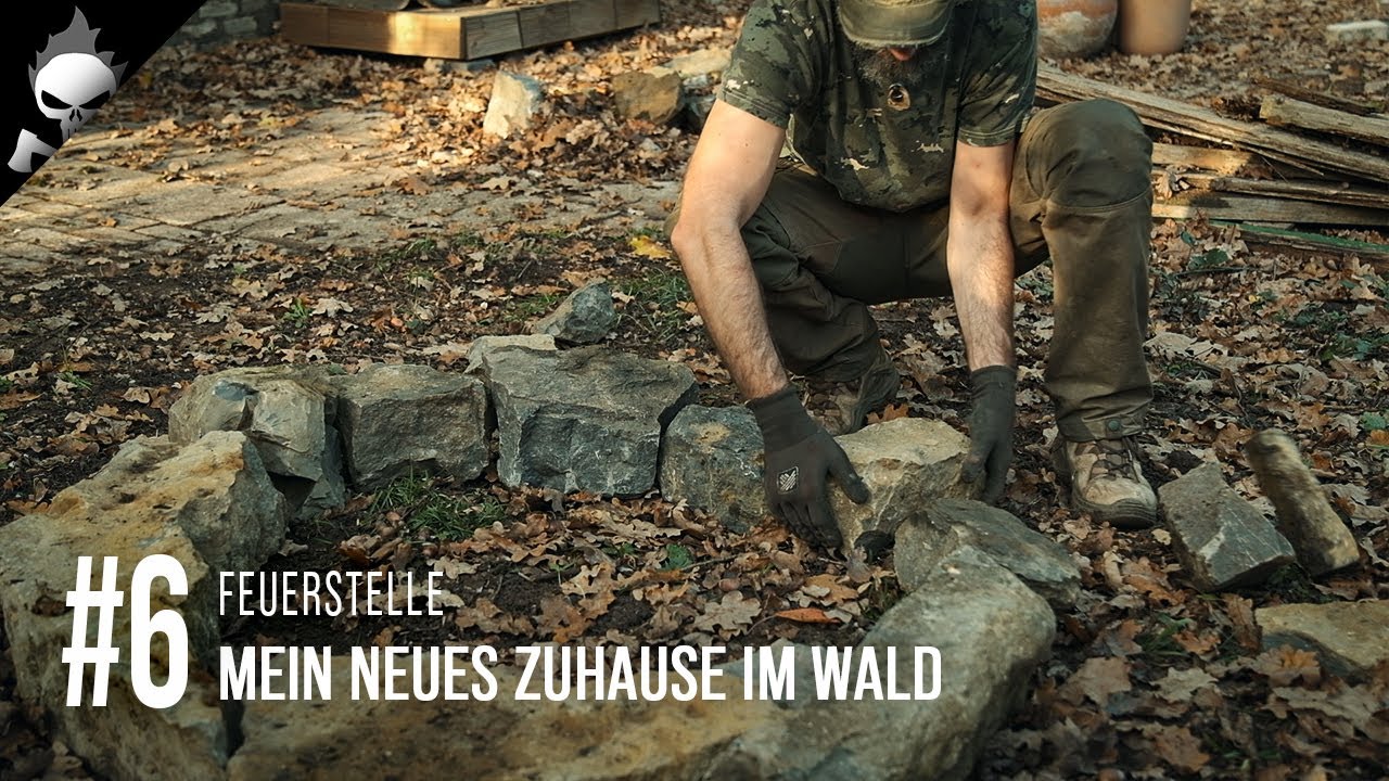 #6 FEUERSTELLE bauen 🔥 Mein neues ZUHAUSE im WALD [2022] [CC]