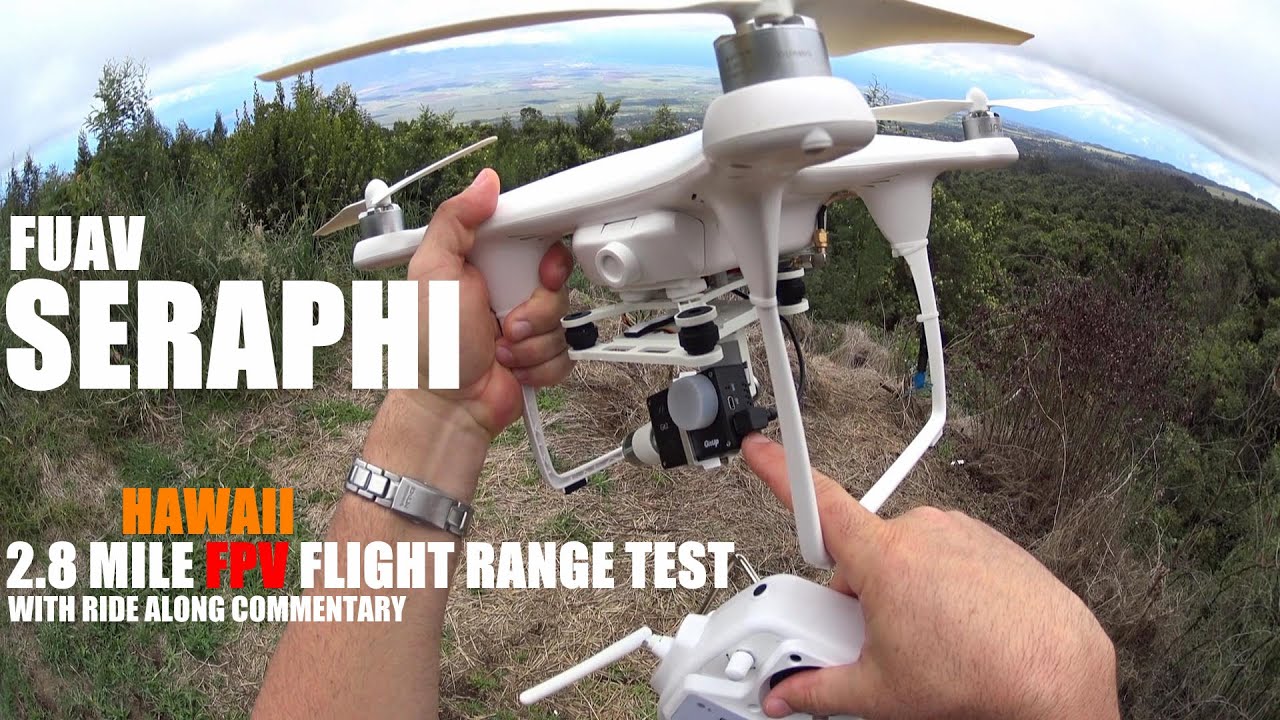 FUAV SERAPHI GPS Quadcopter 2.8 Mile FPV Mod Range Test [In-Flight Commentary + Crash Rescue]