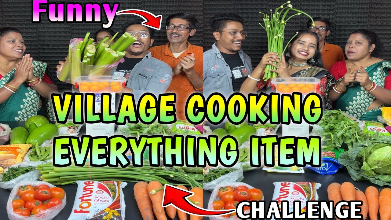 Best Village Cooking Everything Item  Funny Challenge With Family