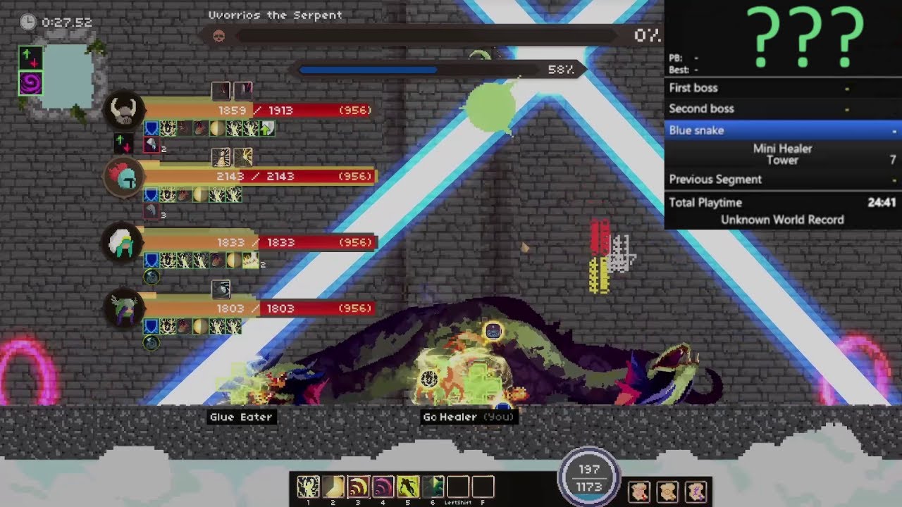 Mini Healer Tower Speedrun (12:47 realtime, 11:11 ingame timer)