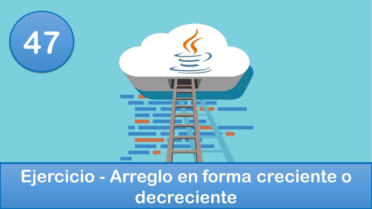 47. Programación en Java || Arreglos || Ejercicio - Arreglo en forma creciente o decreciente