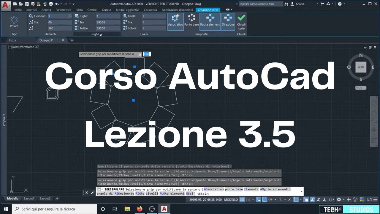 Corso AutoCAD [Comandi Edita 2] (3.5) Lezioni per Studenti Universitari e Professionisti