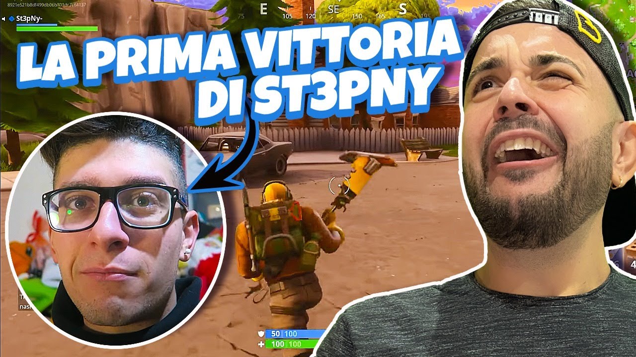 REACTION alla PRIMA Vittoria di ST3PNY su FORTNITE