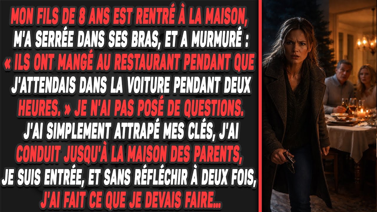 Mon fils de 8 ans est rentré à la maison, m'a serrée dans ses bras, et a murmuré...