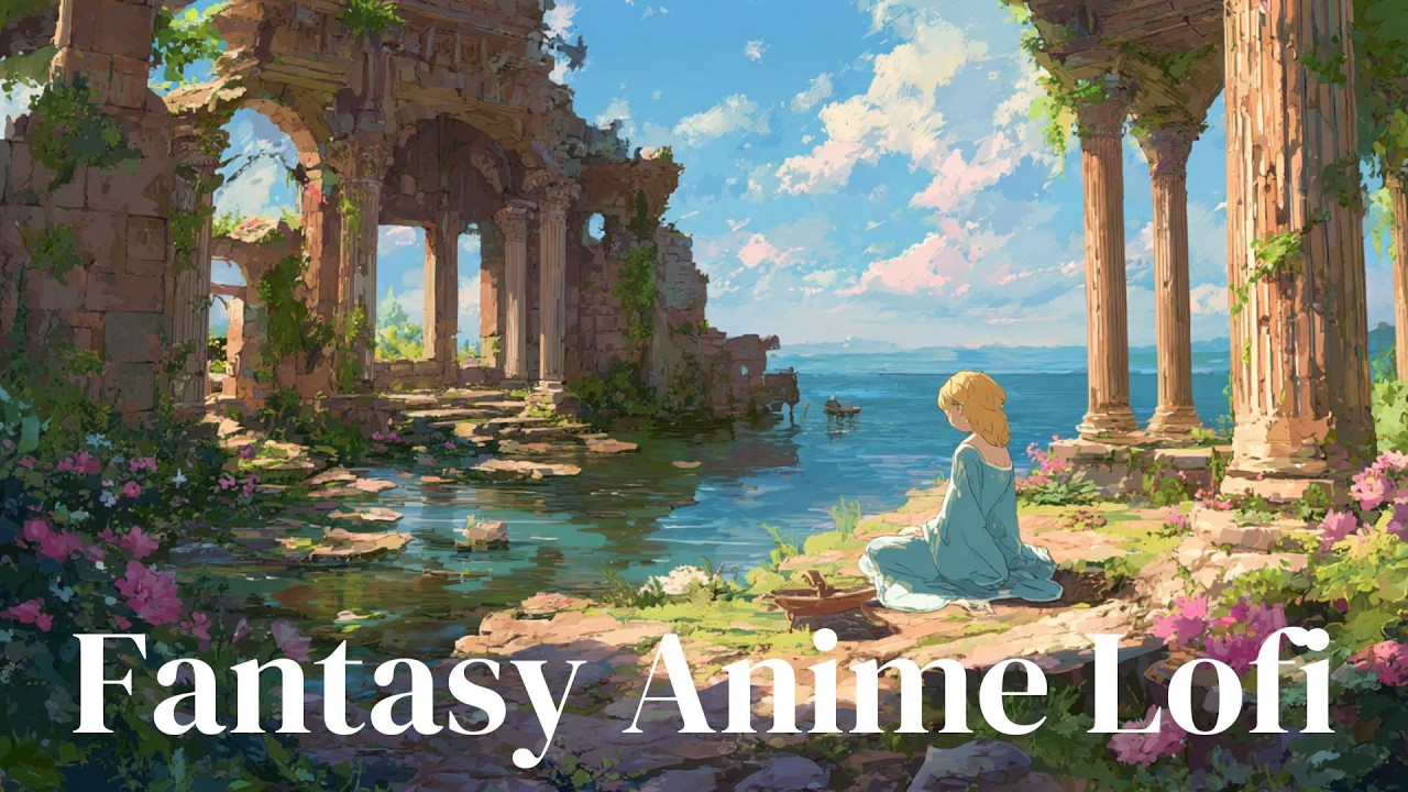 Anime Lofi Game BGM RPG Music🎧 for Study Forcus & Relaxation Work Medieval Harp🪉Goddess Palace Vol4