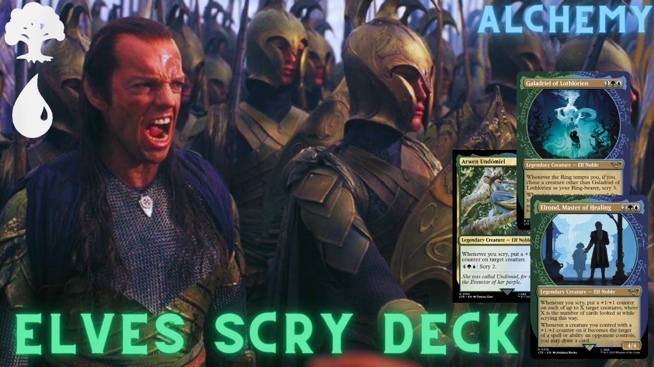 The strength behind SCRY | Arwen & Elrond & Galadriel | Magic LotR Elves Scry Deck | MTG Arena