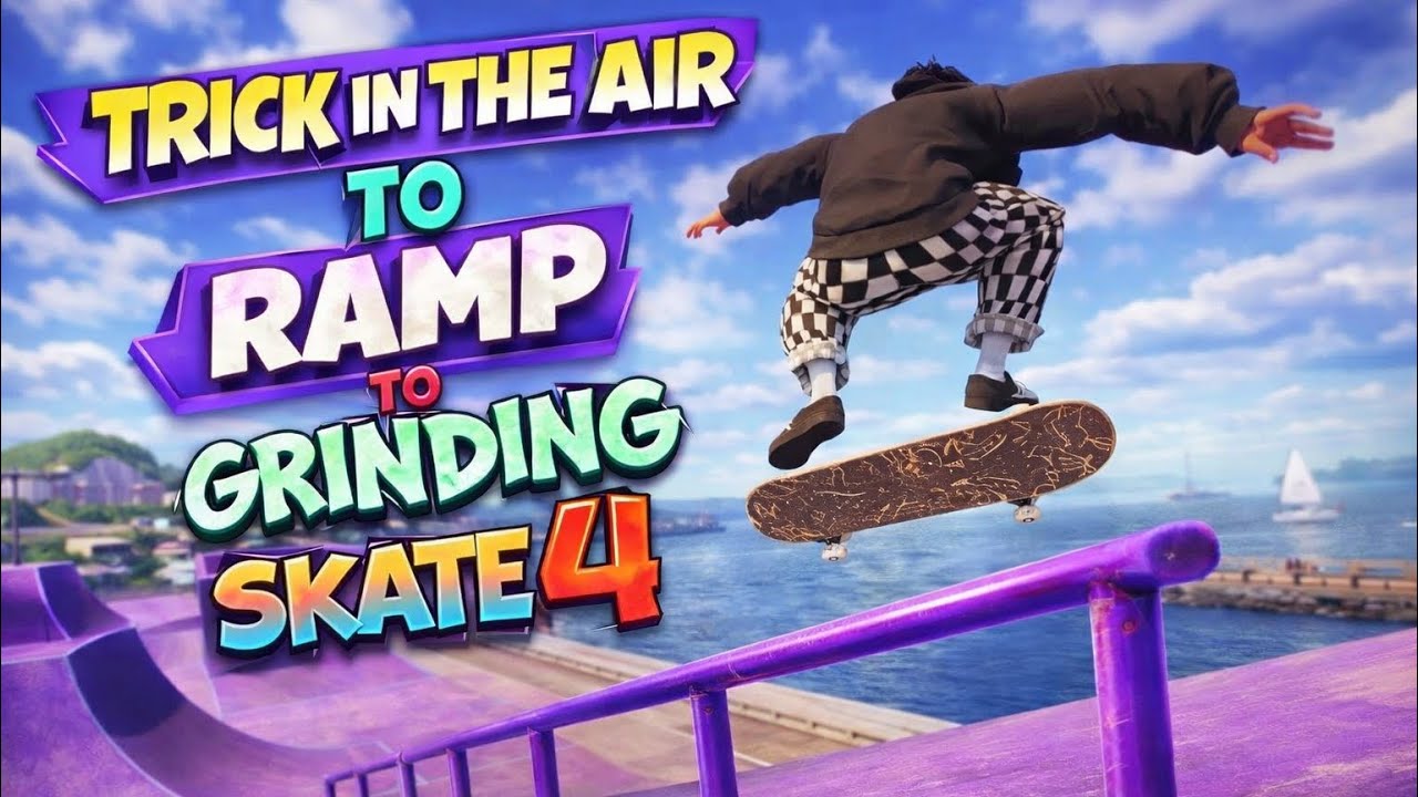 ¡! TRICK IN THE AIR TO RAMP TO GRINDING 🛹🔥……. SKATE 4 🎮