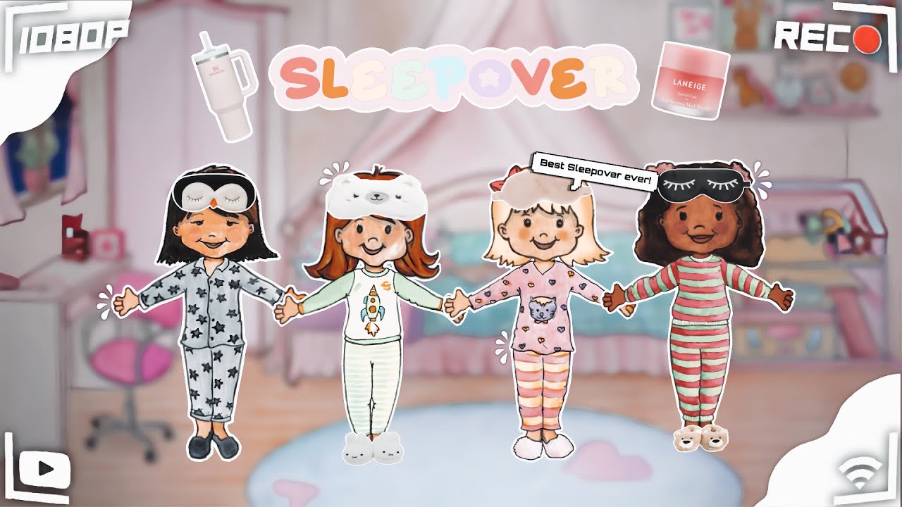 SOPHIA’S SUMMER SLEEPOVER ~aesthetic & preppy~ *w/voiced🔊* ~Long video~ || my play home plus 🌎🦄☀️