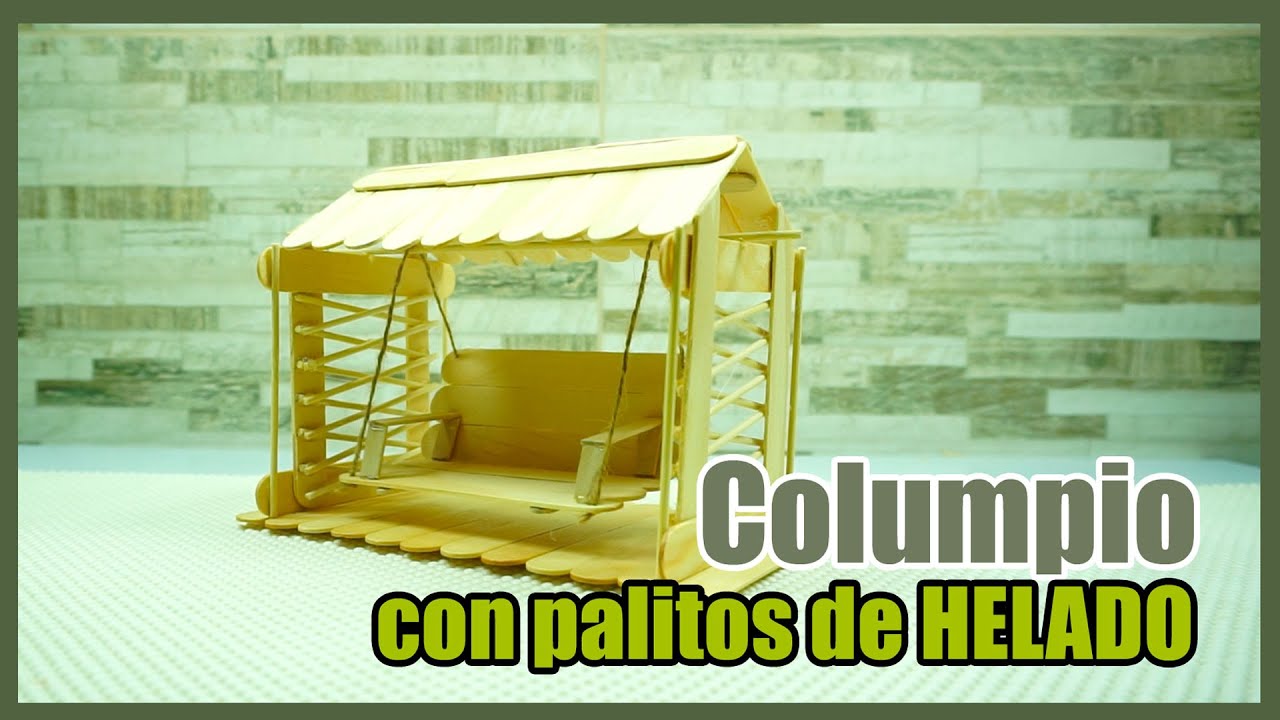 Columpio de madera con palitos de helado fácil para niños