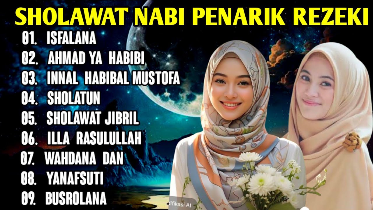 KUMPULAN SHOLAWAT PENARIK REZEKI, SHOLAWAT PENYEJUK HATI PEMBAWA KEBERKAHAN.ISFALANA,SHOLAWAT JIBRIL