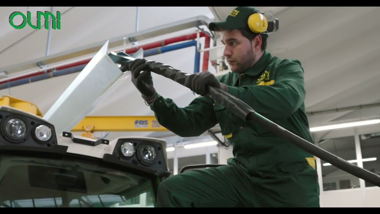 How to route the air and hydraulic hoses for OLMI front mount orchard and vineyard defoliators