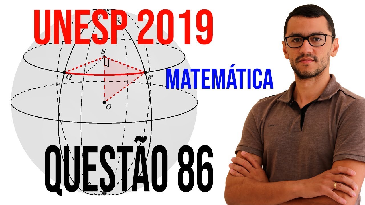 Questão 86   UNESP 2019   Matemática
