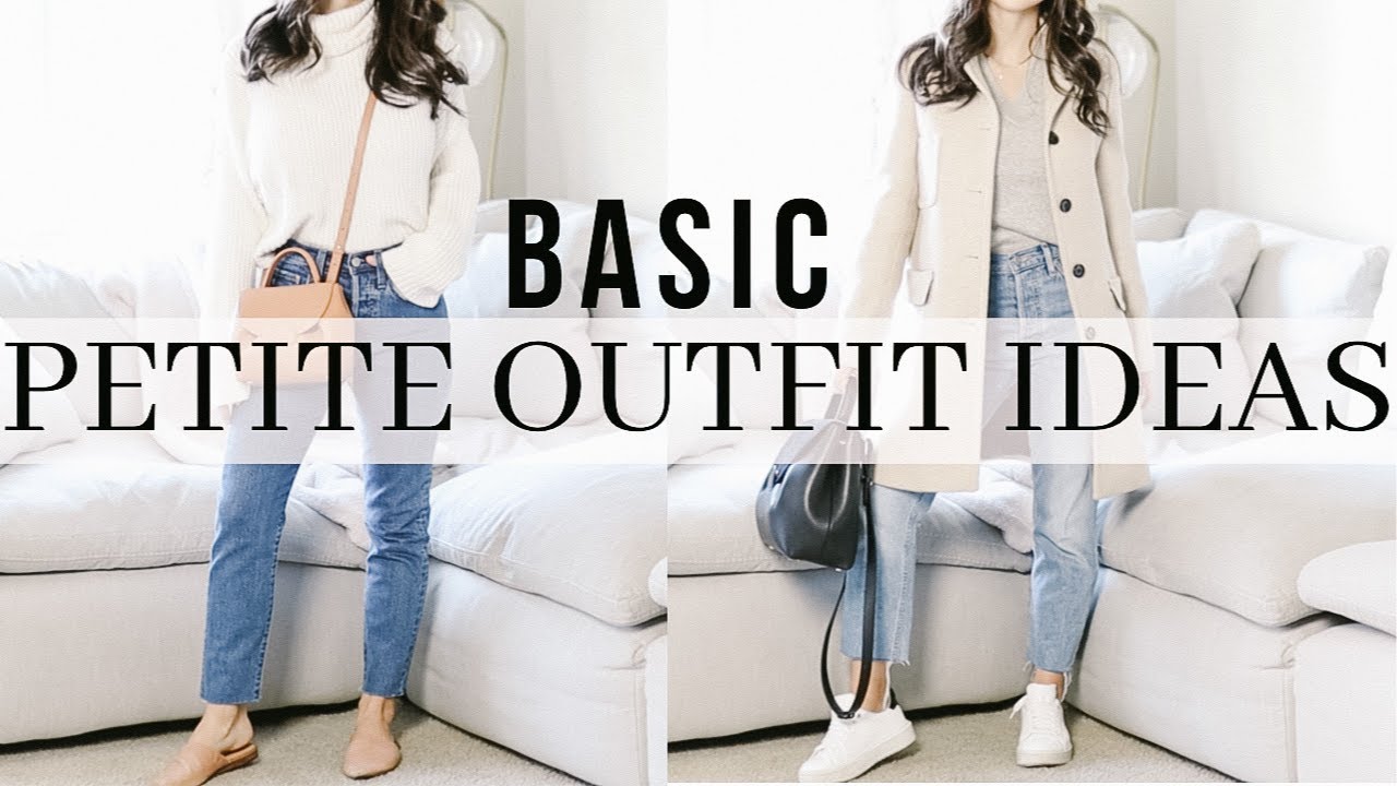 Basic *PETITE* Friendly Outfits! Trying on outfits as a PETITE 5ft 0''